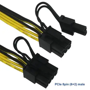 5 Stk 8 Pin til Dual 8 Pin EPS 12V Bundkort, Strømforsyning, Kabel-Y-Splitter-Adapter Ærme