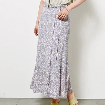 Japan Style Søde Print snøre Bodycon Elegante Nederdele med Høj Talje Alle-match Ankel-længde Jupe 2021 Sommeren Kontor Dame Faldas