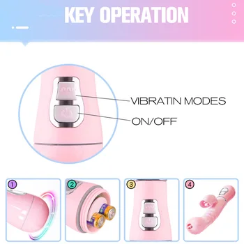 G Spot Rabbit Vibrator Sex Legetøj til Kvinder Dildo Vibratorer Skeden Clitori Massageapparat Dual Vibration AV Stick sikker sex Voksne Produkt
