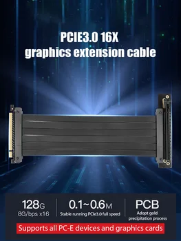 PCI-E 3.0 16X Grafik Extender Kort Vertikal Base ATX Tilfælde Fleksibel Udvidelse Port-Stik Kabel-Riser-Kort