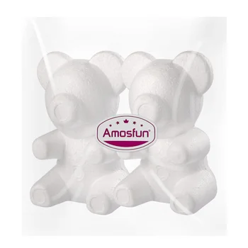 Amosfun 2STK Modellering Polystyren Styrofoam Bære Mould Hvid Håndværk Bolde for DIY Part Dekoration Bryllup Gave blomsterarrangementer