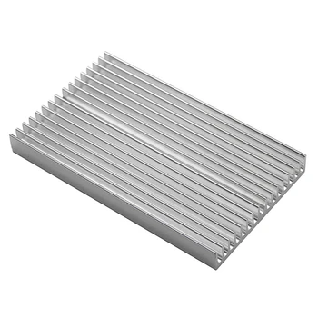 High-Power Aluminium køleprofil Profil Elektroniske køleplade 100X60X10mm Aluminium PCB køleplade Sølv