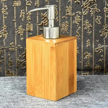 Pumpe Flaske Badeværelse Flydende Sæbe Bambus, Shampoo, Lotion Container Shower Gel Pumpe Flaske til Home Hotel
