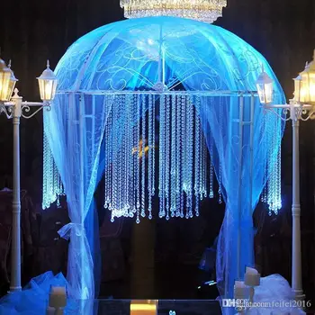 198 FØDDER Crystal Garland Tråde 14mm klar Akryl crystal ottekant perler, kæde bryllupsfest Manzanita Træ Hængende Dekorationer