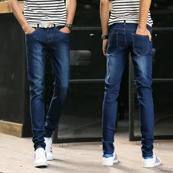 Nye Ankomst Style Mænd Boutique Denim Jeans af Høj Kvalitet, Solid Lige Fuld Længde Bukser, Mode, Fritid Lille fod bukser