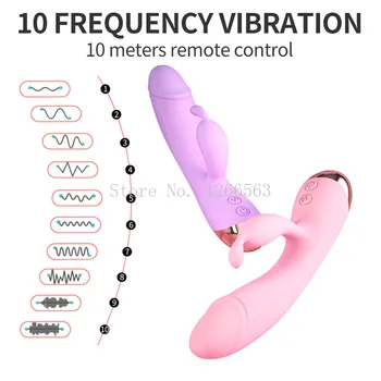 Blød Klitoris Gnider Opvarmet Vibrator Stimulere G-spot 10-Mode Vandtæt Vibrerende Dildo Sex Legetøj Vibratorer Voksen Legetøj Sex Shop