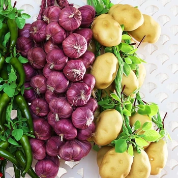Kunstige Simulering Grøntsager Kartofler String Falske Grøntsager Naturtro Dekorative til Restaurant Hotel Hjem Haven