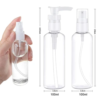 4STK/Set Plast 100 ml Tom Spray Separat Flaske for at Rejse Kosmetiske Parfume Flydende Flaske
