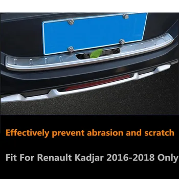 Rustfrit Stål Auto Styling Hale Bagpanel Kofanger Skid Protector Guard Plade Cover Trim For Renault Kadjar 2016 2017 2018