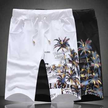 M-5XL Nye Mode Sommeren Korte Sæt Mænd Casual Coconut Island Udskrivning Passer Til Mænd i Kinesisk Stil, der Passer Sæt T-Shirt +Shorts