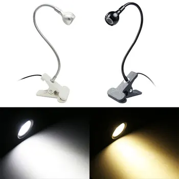 USB-Strømforsyning bordlampe Med Klip Holder Genopladelige USB-Led bordlampe Fleksibel Sammenklappelig Eye-omsorg Læse Bogen Lys