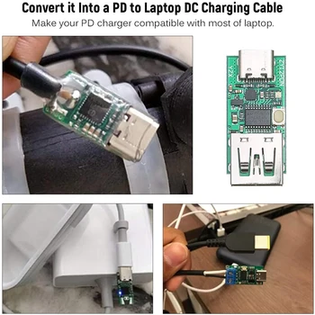 USB-C PD2.0/3.0 til DC Konverter, Strømforsyning Modul Lokkedue Hurtig Opladning Udløse Meningsmåling Polling Detektor Tester(ZY12PDN)