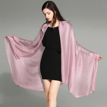 2021 Silke Tørklæder Kvinder Bomuld, Chiffon Tørklæde Solid Foulard Femme Sjaler Wraps Silke Tørklæde På Hovedet Tørklæde Hijab Eller Tørklæde Stranden Poncho