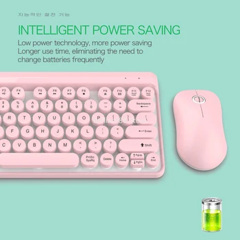 2,4 G Wireless Keyboard Wireless Mouse Mini Multimedie Tastatur Mus Sæt til Bærbare pc, Bærbar, Mac, PC