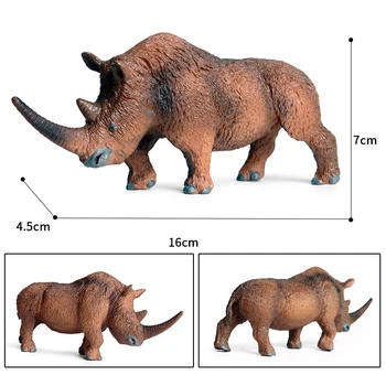 PVC-Model Vilde Næsehorn Dyr Færdigvarer Toy Børns Puslespil, Tidlig Uddannelse Legetøj for Børn