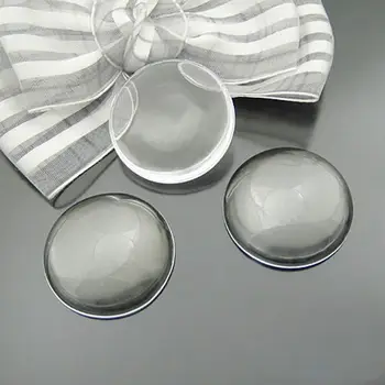 50stk/masse 12mm Runde Flad Bagside Klart Glas Facetslebet Høj Kvalitet