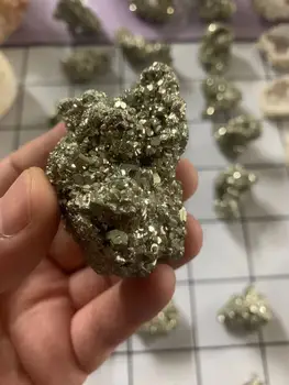 Naturlige Chalcopyrite Sten Chalcopyrite Malm Pyrit Mineral Krystal Oprindelige Mineral Strygejern Pyrit Hård Sex Mineral Krystal Qu