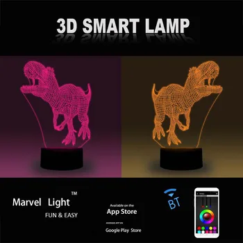Smart Phone Control Fyrtårn 7 Farver 3D Led Nightlight Modellering Touch-Knappen bordlampe Lys Armatur Kid Soveværelse Dekoration
