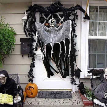 1PC Halloween Spøgelse Hængende Ornament Kraniet Tøj Plast Skræmmende Rekvisitter Vedhæng Haunted House Bar Udsmykning DIY Part Forsyninger