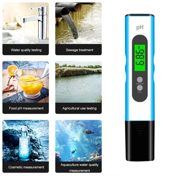 Præcision Digital vandkvalitet PH-Tester Analyzer med Baggrundslys Bærbare Vand Renhed Skærm til Akvariet Swimmingpool