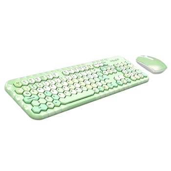 Trådløst Tastatur og Mus På 2,4 GHz Farve Læift Tastatur 104-Tasterne til Windows XP / Win7 / Win8 / Win10