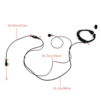 Walkie-Talkie Hals Vibrationer Induktion Motorcykel Headset Dedikeret K Port Teleskopisk Headset