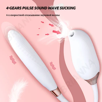 Sugende vibrator til kvinder Bøjelig Silikone varme G-punktet, klitoris Stimulator usb brystvorter sucker voksen sex legetøj til kvinder