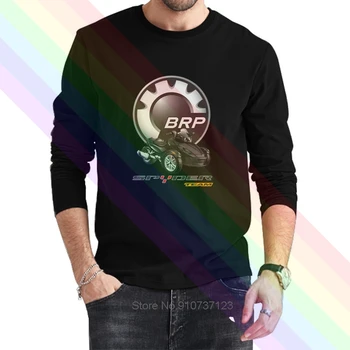 Kan Jeg Spyder RS BRP Logo Klassisk Sort T-Shirt 2021 Nyeste Sommeren Mænds Lange Ærmer Populære Tee Shirt, Toppe Roman Unisex