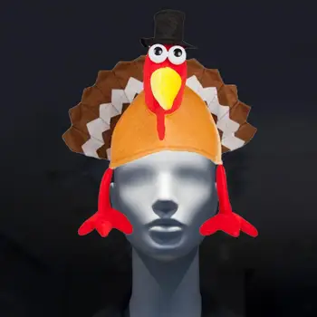 Rivefast Holdbar Thanksgiving Tyrkiet Kostumer, Hatte Velvet Bomuld Tyrkiet Kostumer Iøjnefaldende til Fest