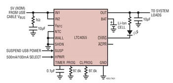 LTC4055EUF LTC4055 - USB Power Controller og Li-Ion-Lineær Oplader