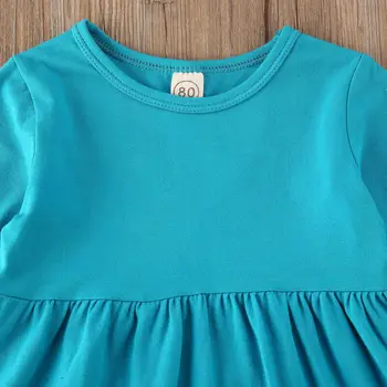 Boutique-Kids Tøj 2019 Baby Pige Blomstret Tøj Top T-shirt Kjole + Blomster Print Legging Bukser Outfits Størrelse 1-4 ÅR