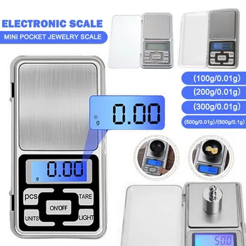 Digital Fine Skala Mini Høj Balance, Præcision Smykker Guld køkken Mad Elektroniske Vægte Bærbare Lomme Skala med LCD -