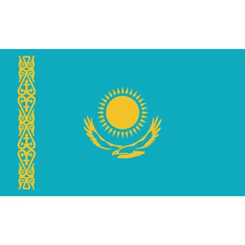 Kasakhstan Nationale Flag 90*150 cm/60*90cm/40*60 cm/15*21cm Fører 3x5 Meter Polyester Banner Til Festivaler Olympiske lege
