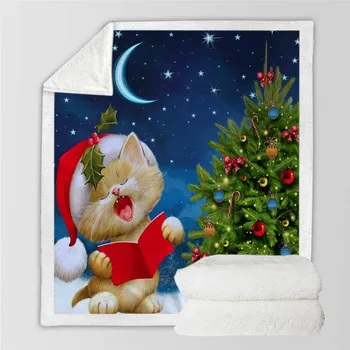 Glædelig Jul Dekoration Tæppe Til Voksne Børn, Tykke Bløde Varme Bløde Sofa Bed Tæppe Juletræ Smide Tæppe Til Gaver