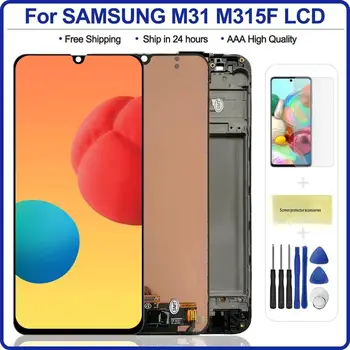 Egnet til Samsung Galaxy M31 M315 M315F SM-M315F LCD-touch screen digitizer assembly reservedele