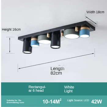 Nordisk moderne minimalistisk kreative rektangulære LED loft lampe fabrikken direkte salg korridor midtergangen macaron lampe