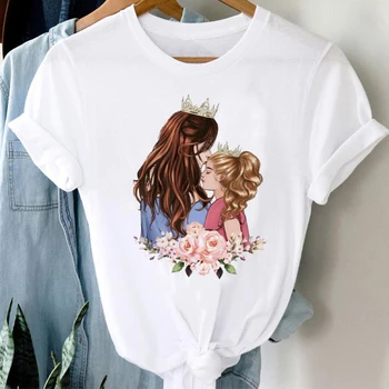 T-shirts Kvinder Stribet Drenge Søde Mødre Crown Mor, Mama Damer Mode Tøj Grafisk Tshirt Top Dame Print Kvindelige Tee T-Shirt