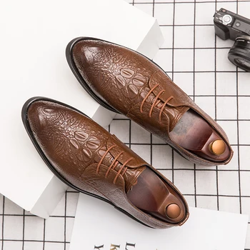 Plus size38-48 sko mænd oprindelige mænds klassisk luksus læder sko mænds Oxford italienske mærke formelle sko shoes de hombre