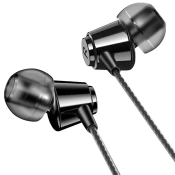 Ny In-Ear Øretelefon HIFI Stereo Kabel Øretelefoner Til Computer Bass 3,5 mm 1,2 M Med Mikrofon Til Xiaomi Hovedtelefoner