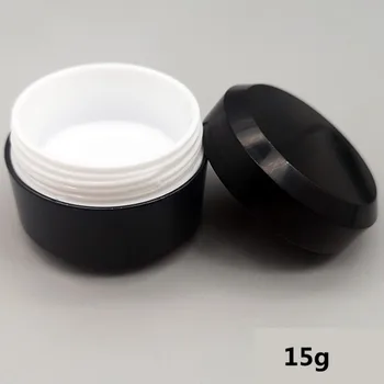 Black Nail Powder Pulje 5 g 10 g 15 g 30 g Tomme Plast Kosmetiske Makeup Jar Potter Krukke , Eyeshadow Cream Lip Balm Container Box