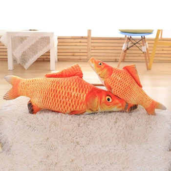 Pet Plys Kreative 3D Fisk Form Bløde Cat Toy Interaktivt For Katte Katteurt-Legetøj Fyldt Pude Dukke Simulering Fisk Spille Toy