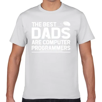 Toppe, T-Shirt Mænd bedste fædre er edb-programmører en Grundlæggende Sort Nørd Brugerdefinerede Mandlige Tshirt XXXL