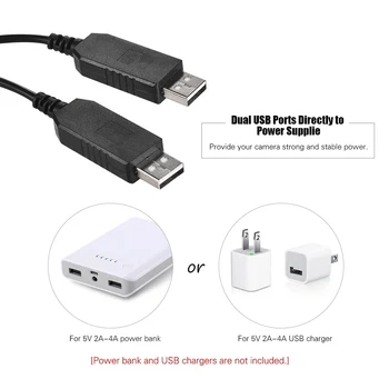 Dual USB Power Kit AC Adapter NP-FW50 DC-Kobling Fuldt Afkodes Erstatning for Sony NEX-3-serie NEX-5N / 5R / 5C / 5T-serien