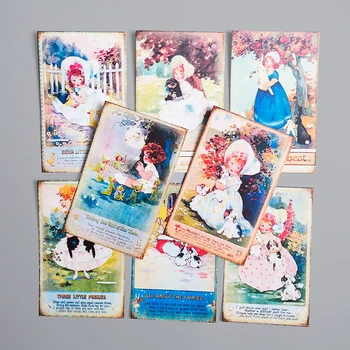 8stk/Pack Retro Japan Pige fotoramme Mærkat DIY Håndværk Scrapbooking Album Junk Tidende Planner Dekorative Klistermærker