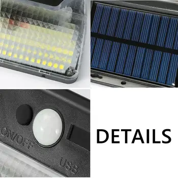 2 stk 110 LED Solar Light Fire Sider Væg Lampe Infrarød Sensor Lethed Induktion Gade Lys Have væglampe IP65 Vandtæt