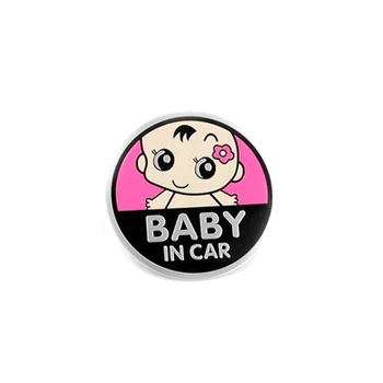 Metal Aluminium Baby i Bil Mærkat Logo Badge-Logo