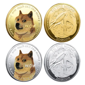 Sjove Forgyldt Dogecoin Erindringsmønter Søde Hund Mønster, Dog År, Indsamling Af Mønter Collectible Erindringsmønt