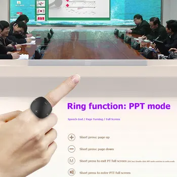 R51 Bærbare Finger Ring Bluetooth-5.0 Fjernbetjening Smart Trådløs Fjernbetjening til Macbook/iOS/Android Mobiltelefon