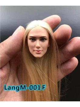 1/6 Kvindelige Skønhed Pige Hoved Udskæring LangM-001 Farverige Hår For 12 Tommer Action figur Model På Lager