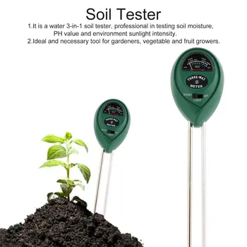 Jord Tester Point Display 3-I-1-PH-Meter Fugtighed Fugtighed Sollys Tester Skærm For Landbrug Planter Blomster
